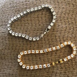 Twin Tennis chain bracelets 2 for 1 STEAL!